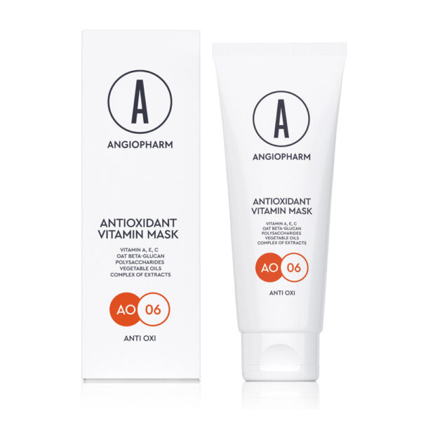 Антиоксидантная маска с витаминами А, Е, С, 7 мл, 75 мл, ANGIOPHARM